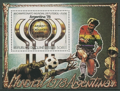 Guinea-Bissau 1978 Fußball-WM in Argentinien Block 119 bA postfrisch (C28826)