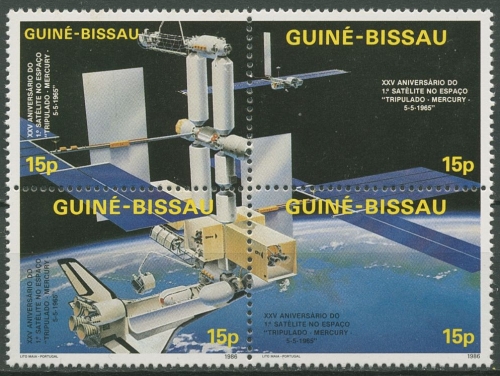 Guinea-Bissau 1986 Raumfahrt Raumstation 905/08 ZD postfrisch