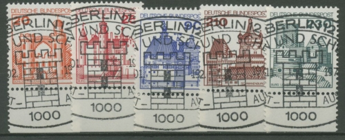 Bund 1978 Burgen & Schlösser mit Unterrand 995/99 UR TOP-Stempel
