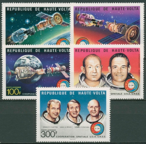 Obervolta 1975 Raumfahrtunternehmen Apollo-Sojus 581/85 postfrisch