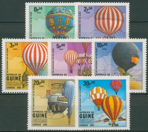 Guinea-Bissau 1983 200 J. Luftfahrt Montgolfiere Ballon 650/56 postfrisch