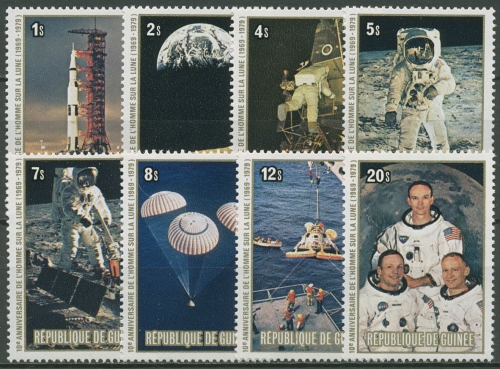 Guinea 1980 10 Jahre erste Mondlandung Astronauten 883/90 A postfrisch