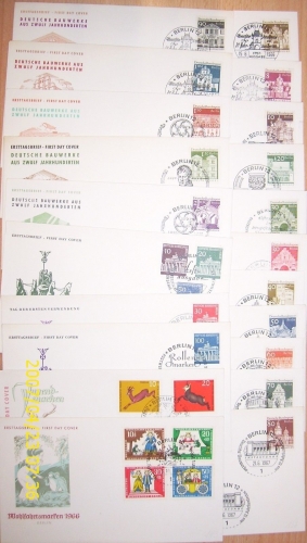 Berlin 1966 Jahrgang komplett auf FDC (XL4586)