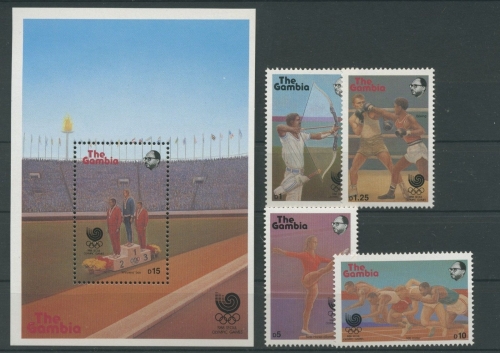 Gambia 1988 Olympiade 758/61 Block 46 postfrisch (R4720)
