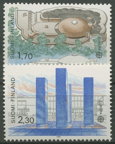 Finnland 1987 Europa CEPT Moderne Architektur 1021/22 postfrisch