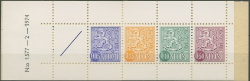 Finnland 1974 Wappenlöwe Markenheftchen MH 8, Nr. 1577 postfrisch (C95268)
