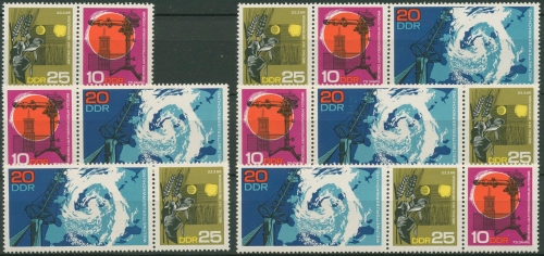 DDR 1968 Meteorologie 1343/45 ZD alle Kombinationen postfrisch (SG31179)