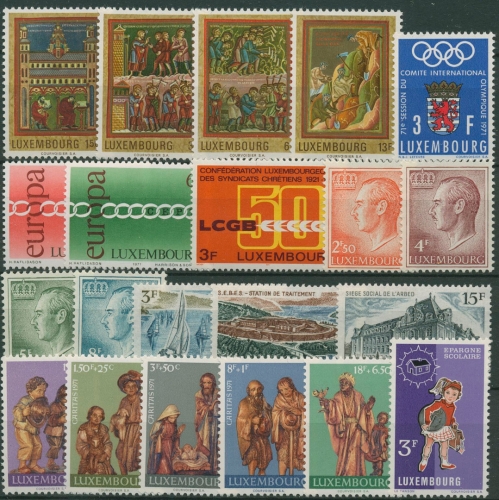 Luxemburg 1971 kompletter Jahrgang (820/40) postfrisch (SG95331)