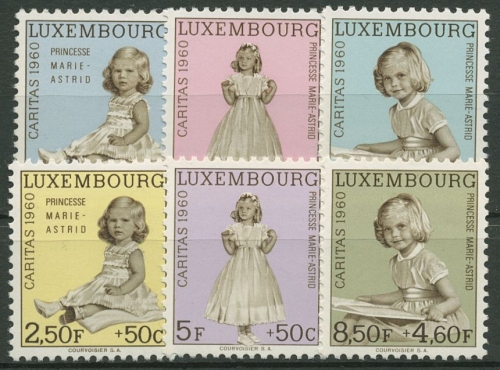 Luxemburg 1960 Caritas Prinzessin Marie-Astrid 631/36 postfrisch
