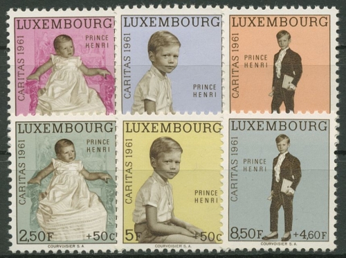 Luxemburg 1961 Caritas Prinz Henri 649/54 postfrisch