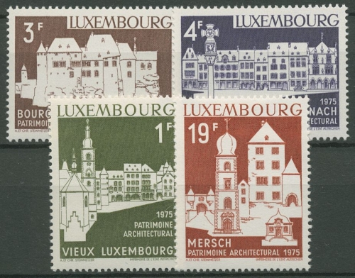 Luxemburg 1975 Denkmalschutz Bauwerke 900/03 postfrisch