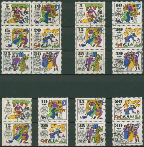 DDR 1969 Jorinde und Joringel 1450/55 ZD alle Kombinationen gestempelt (SG31185)