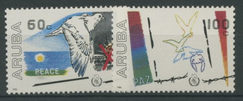 Aruba 1986 Jahr des Friedens Friedenstaube 16/17 postfrisch