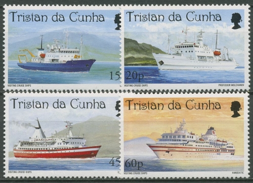 Tristan da Cunha 1998 Kreuzfahrtschiffe vor der Insel 642/45 postfrisch