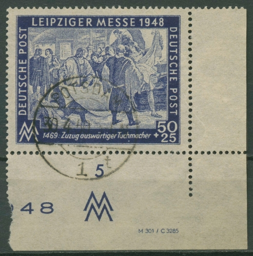 SBZ Allg. Ausgabe 1948 Leipziger Messe Druckvermerk 199 a DV gestempelt geprüft