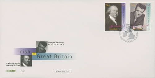 Irland 1994 Irischer Einfluß in Großbritannien Ersttagsbrief 869/70 FDC (X18610)