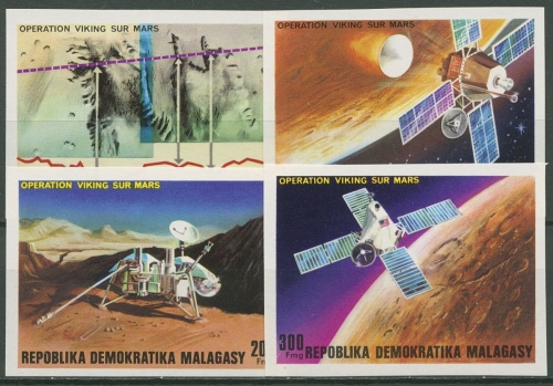Madagaskar 1976 Raumfahrt Marssonde Viking 814/17 B postfrisch