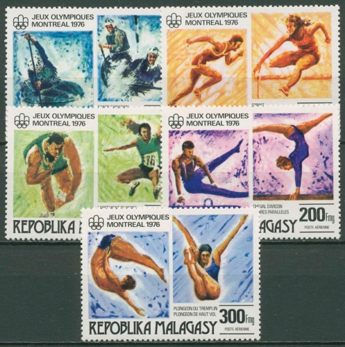 Madagaskar 1976 Olympische Sommerspiele in Montreal 775/79 postfrisch