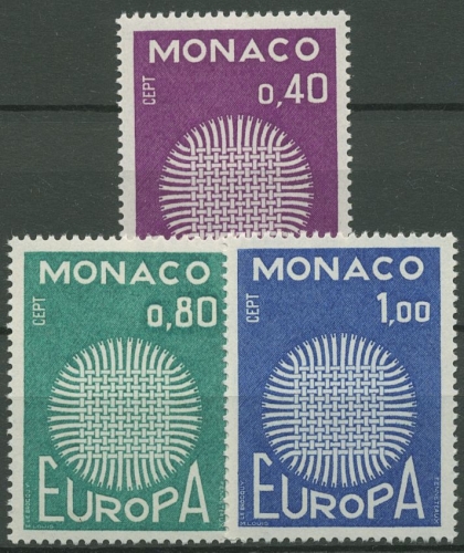 Monaco 1970 Europa CEPT Geflecht 977/79 postfrisch