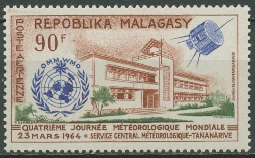 Madagaskar 1964 Welttag der Meteorologie Satellit 519 postfrisch