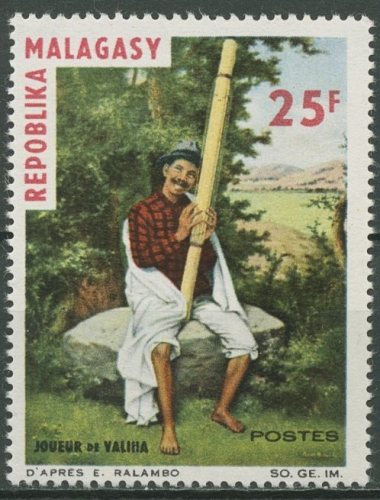 Madagaskar 1965 Madagassische Muskinstrumente Valiha 532 postfrisch