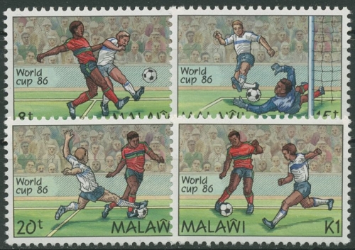 Malawi 1986 Fußball-WM in Mexiko Spielszenen 465/68 postfrisch
