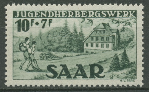 Saarland 1949 Jugendherbergswerk Type II, 263 II postfrisch
