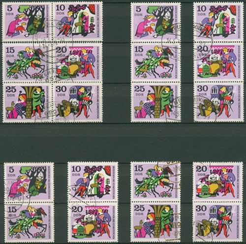 DDR 1970 Brüderchen Schwesterchen 1545/50 ZD alle Kombinationen gest. (SG31192)