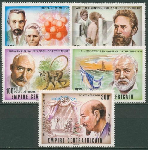 Zentralafrikanische Republik 1977 Nobelpreisträger 458/62 postfrisch