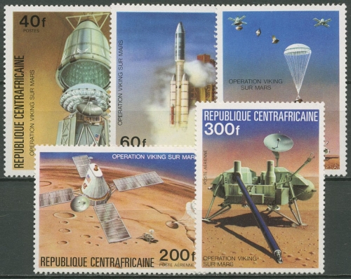 Zentralafrikanische Republik 1976 Raumfahrt Marssonden Viking 424/28 postfrisch
