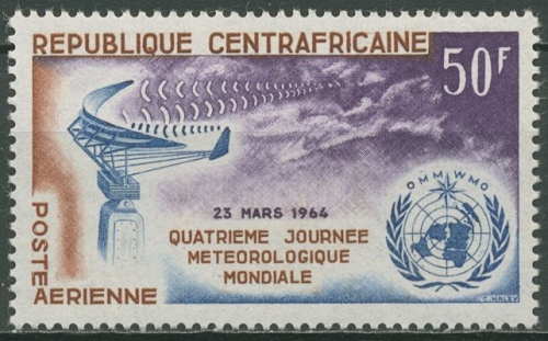 Zentralafrikanische Republik 1964 Welttag der Meteorologie 56 postfrisch