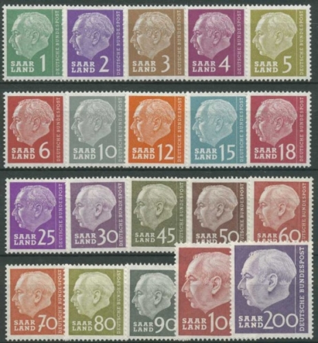 OPD Saarbrücken 1957 Bundespräsident Theodor Heuss 380/99 mit Falz