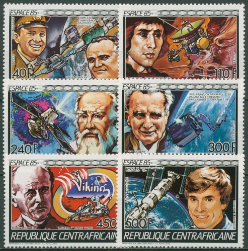 Zentralafrikanische Republik 1985 Raumfahrt Astronauten 1162/67 A postfrisch