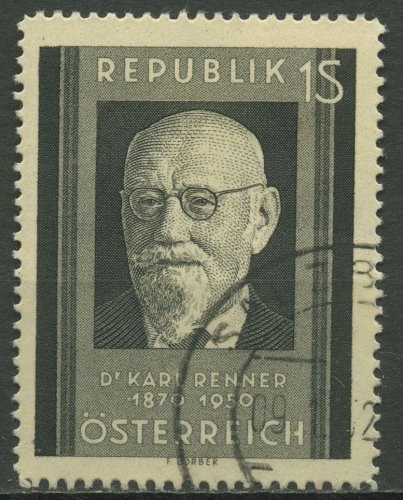 Österreich 1951 Tod von Karl Renner 959 gestempelt