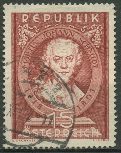Österreich 1951 150. Todestag von Martin Johann Schmidt 965 gestempelt
