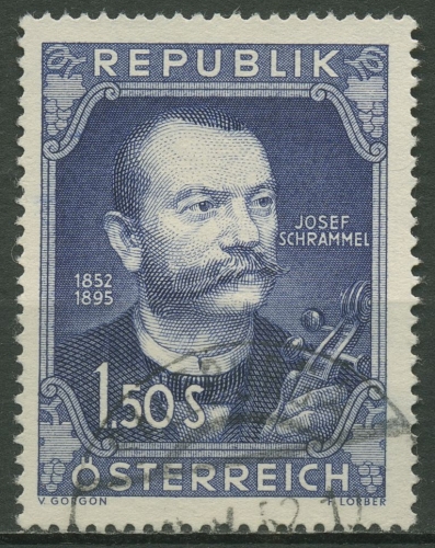 Österreich 1952 100. Geburtstag von Josef Schrammel 970 gestempelt