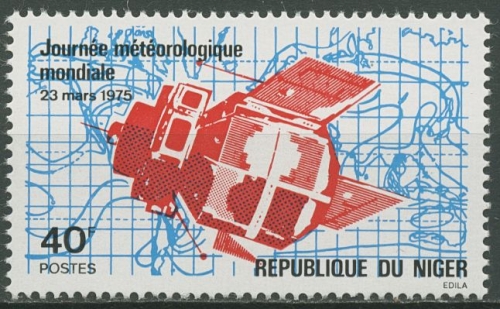 Niger 1975 Welttag der Meteorologie Satellit 456 postfrisch
