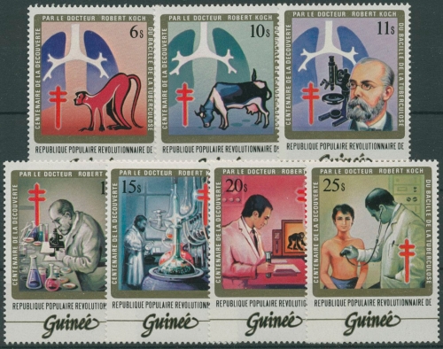Guinea 1983 Robert Koch Entdeckung des Tuberkulose-Erregers 947/53 postfrisch