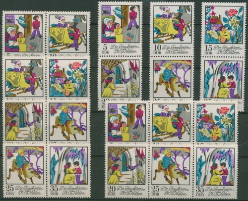 DDR 1972 Die Schneekönigin 1801/06 ZD alle Kombinationen postfrisch (SG31219)