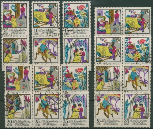 DDR 1972 Die Schneekönigin 1801/06 ZD alle Kombinationen gestempelt (SG31220)