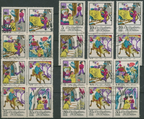 DDR 1972 Die Schneekönigin 1801/06 ZD alle Kombinationen gestempelt (SG31221)