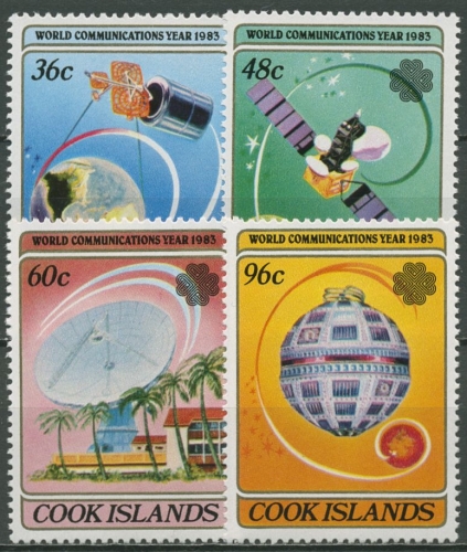 Cook-Inseln 1983 Weltkommunikationsjahr Satelliten 927/30 postfrisch