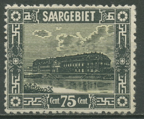 Saargebiet 1923 Steingutfabrik Mettlach 101 mit Falz