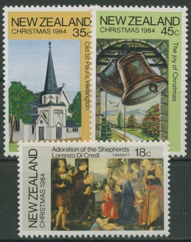 Neuseeland 1984 Weihnachten Kirche Glocken 909/11 postfrisch