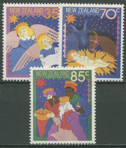 Neuseeland 1987 Weihnachten Heilige Drei Könige Engel 1003/05 postfrisch