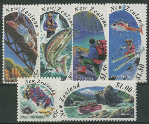 Neuseeland 1994 Tourismus Sport Ski Angeln 1326/31 postfrisch