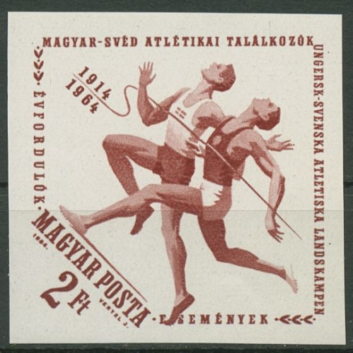 Ungarn 1964 Ungarisch-Schwedisches Athletiktreffen 2027 B postfrisch geschnitten