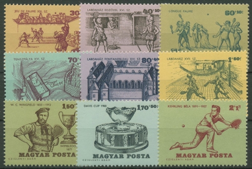 Ungarn 1965 Sport Geschichte des Tennis 2127/35 A postfrisch