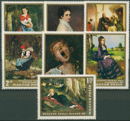 Ungarn 1966 Gemälde der Nationalgalerie 2291/97 A postfrisch