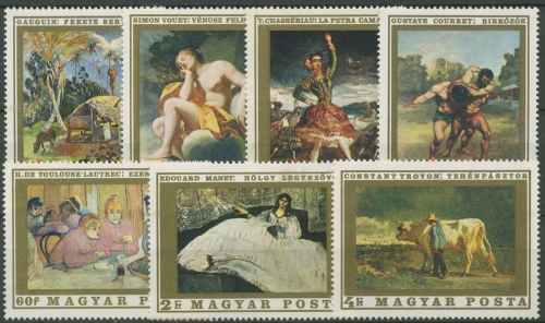 Ungarn 1969 Französische Maler Gemälde 2506/12 A postfrisch